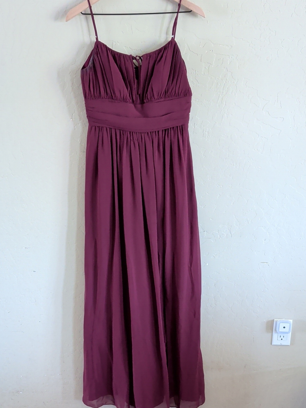 Spaghetti Strap Maxi Dress in Plum